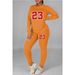 Women's Clothing Large size fat woman autumn and winter women's clothing printed personality casual two piece suit_desvips.com