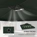 Toldo De Recambio 3x3 M Con Techo Doble Con Orificios De Drenaje Y Protección UPF30+ Verde Solo Toldo NO Incluye Marco_desvips.com