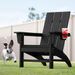 Modern Adirondack Chair With Cup Holder, HDPE Plastic Patio Chairs_desvips.com