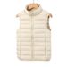 Slim Fit New Lightweight Vest For Women, Short Stand Collar Inner Liner, Warm Vest, Thin Down Jacket_desvips.com