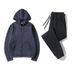 2025 Autumn Winter Zipper Sweatpants 2-Piece Sportswear Solid Color Couple Hoodie Sweatshirt Set_desvips.com