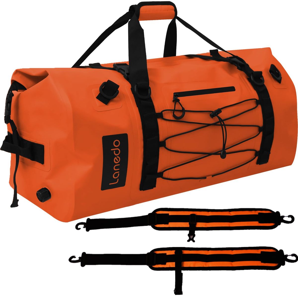 80L Large Waterproof Dry Bag With Roll-Top Closure, Heavy Duty Fishing Duffel Bag Featuring Durable Straps And Handles For Kayaking, Paddle Boarding,_desvips.com
