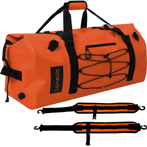 80L Large Waterproof Dry Bag With Roll-Top Closure, Heavy Duty Fishing Duffel Bag Featuring Durable Straps And Handles For Kayaking, Paddle Boarding,_desvips.com