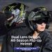 3C/Dot Certified Motorcycle Helmet, Men's Flip Up Helmet, All Season, Suitable For Motorcycles And Women's Electric Bikes, Winter Safety Helmet._desvips.com