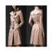 luxury doublefaced wool coat for women elegant long trench coat with belt, pure wool, slim fit, office & casual wear_desvips.com