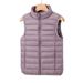 Slim Fit New Lightweight Vest For Women, Short Stand Collar Inner Liner, Warm Vest, Thin Down Jacket_desvips.com