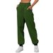 High Waist Casual Jogger Pants For Women & Men - Soft Polyester Lounge Pants With Drawstring, Comfortable Loose Fit Sweatpants For Running_desvips.com