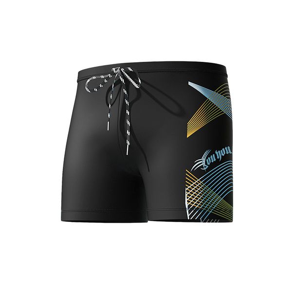 Two-Piece Suits New Men's Fashion Swimming Trunks Boxer Hot Spring Large Size Plus Size Swimming Trunks Men's Swimming Goggles Set Five Piece Set_desvips.com