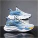 37-46 Fashion Outdoor Sneakers Men's Mesh Fabric Breathable Thick Sole Lightweight Running Shoes_desvips.com