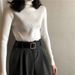 Women's High Neck Knit Sweater - Soft Core-Spun Yarn Slim Fit Pullover Short Top In Classic Colors_desvips.com