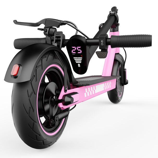 HiQiS D9 Foldable Electric Scooter, 36V 10.5Ah Battery, 10″ Solid Tires_desvips.com