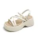 soled New Thick Women's 2024 Summer Fashion One E Buckle Fairy Paired With Skirt Height Sandalse Buckl Paird Hight_desvips.com