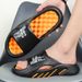 Men's Cloud Cushion Slides - Summer Dual Color Massage Sandals Soft Sole & Arch Support Anti-Slip Casual Slippers For Home & Outdoor_desvips.com