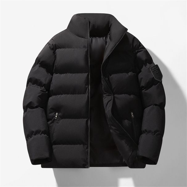 2026 Fashion Wintercoat Women/Men 100% Polyester Stand Collar Pure Color Long Sleeve Winderproof Thick Warm Zipper Cotton-Padded Jacket M-5XL_desvips.com