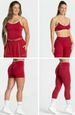 TEVEO Women's Color-Block Shockproof Sports Bra & Tank Top Set With Shorts & Pants, Outdoor Fitness, High Waist Hip-Lifting Quick-Dry_desvips.com