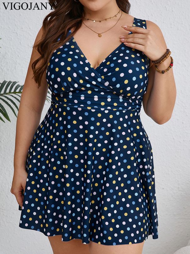 VigoJany 2026 Sexy Print 2 Piece Plus Size Tankini Set Women Strapped Curvy Dress Swimsuit Brazilian Beach Lady Big_desvips.com