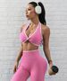 Women's Sports Bra Yoga Wear Set European And American Cross-Over Design Running Fitness Trousers Two-Piece Set_desvips.com