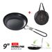 Portable Camping Frying Pan - Foldable Non-Stick Skillet For BBQ Grilling & Outdoor Cooking Compact & Lightweight_desvips.com