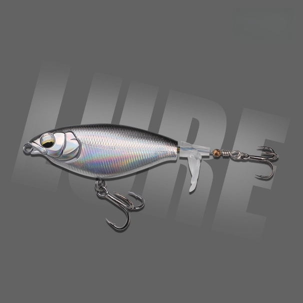 1pcs Surface-type Tractor Lure Small Lure For Black Bass Splash-type Pencil Bait With Soft Spinning Tail Artificial Hard Bait_desvips.com