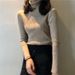 Women's High Neck Knit Sweater - Soft Core-Spun Yarn Slim Fit Pullover Short Top In Classic Colors_desvips.com