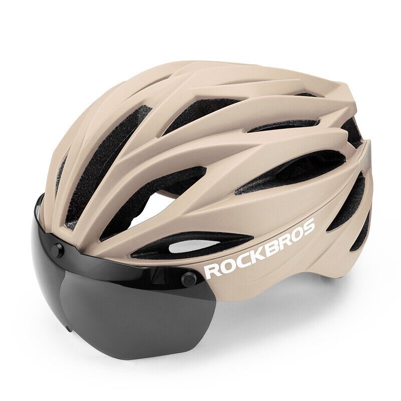 ROCKBROS Bicycle Helmet Integrated Helmet With Removable Visor Safety Helmet 58-62cm_desvips.com