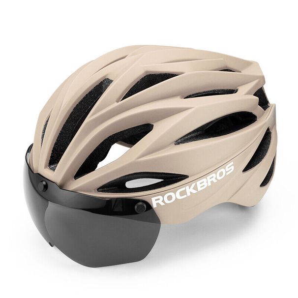 ROCKBROS Bicycle Helmet Integrated Helmet With Removable Visor Safety Helmet 58-62cm_desvips.com