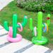Inflatable Cactus Ring Toss Game Tall PVC Pool Party Toy With 5 Hoops For Backyard Beach Water Fun_desvips.com