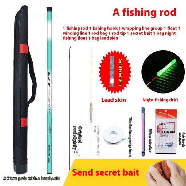 Lightweight Hard Crucian Carp Gear Accessories Stream Fishing Hand Rod Full Set_desvips.com