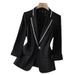 Women's Clothing White small suit jacket for women 2023 new spring and autumn Korean style casual high-end fashion suit ladies tops_desvips.com