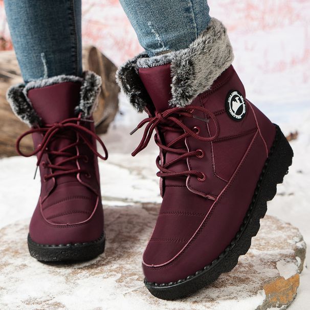 Women's Fashion Winter Boots With Height Increase – Waterproof, Slip-Resistant, Warm Snow Boots For Women (Black/Red/Blue, Sizes 36-43)_desvips.com