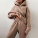Women's Clothing sweatshirt set solid color casual fashion sports trousers two piece drop shipping_desvips.com