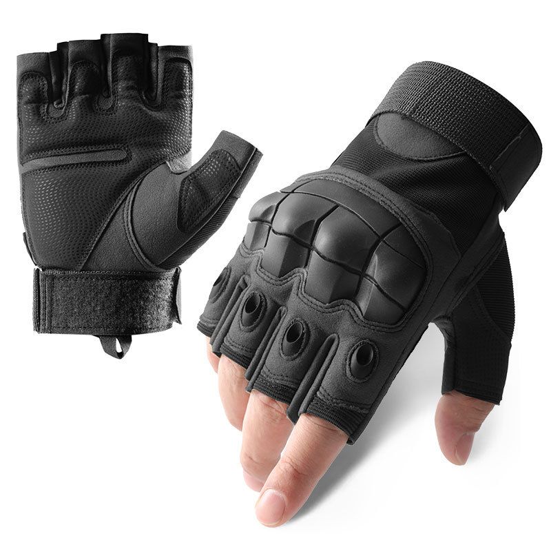 Half Finger Outdoor Gloves For Men & Women, Military Training, Cycling, Sports - Anti-Slip Grip, Durable Synthetic Leather, Lightweight & Breathable_desvips.com
