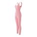 New Pink Seamless Threaded Tight Women Sports Quick-Drying Fitness Training Yoga Jumpsuit_desvips.com