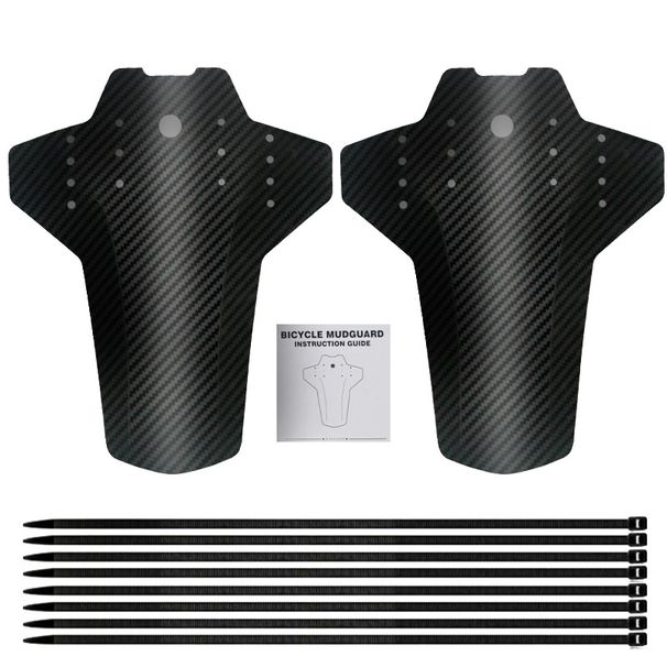 Mountain Mudguard Downhill Bike Carbon Fiber Pattern Mud Tile MUDGUARD Bicycle Accessories_desvips.com