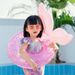 Swimming Accessories Mermaid Sitting Circle Pink Children's Cute Inflatable Split Seat Circle Mermaid Arm Swimming Circle_desvips.com