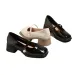 Mary Jane Shoes: Thick Heels, Pearl Lacquered Leather, Women's 2024 Collection 3b58_desvips.com