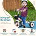Dreirad Für Kinder 2-5 Jahre, Höhenverstellbarer Sitz, Klingel, Fahrradkorb, Metallrahmen, Rosa_desvips.com