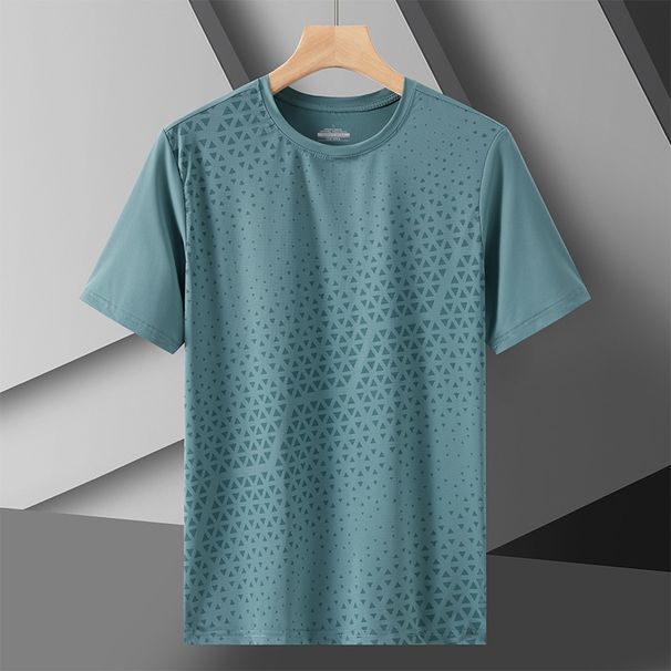 Couple's Ice Silk T-Shirt Men, Sports And Fitness Quick-Dry Round Neck Short Sleeve For Running, Cycling, Hiking,_desvips.com