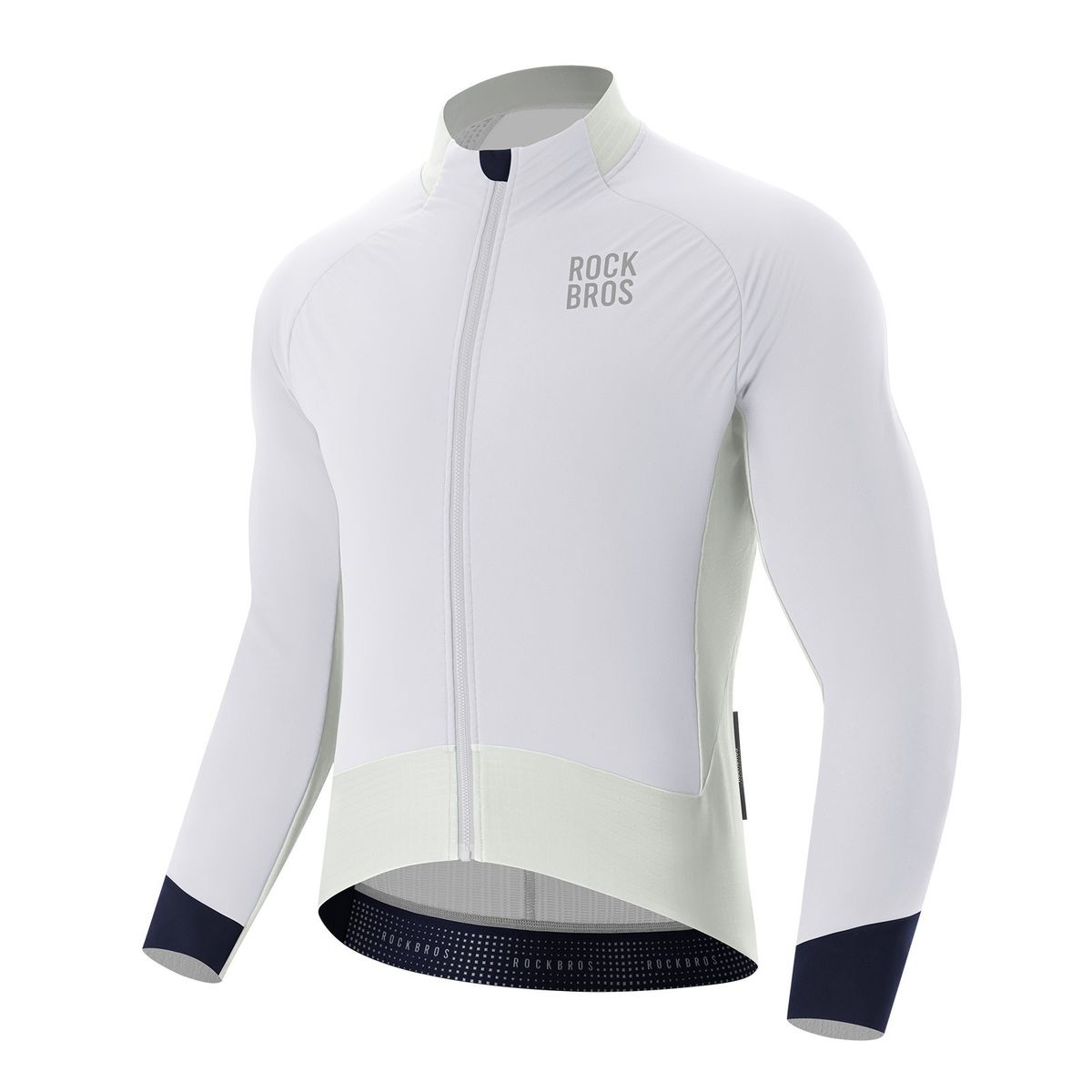 ROCKBROS Winter Cycling Jacket Windproof Bike Jersey With Fleece Lining For Outdoor_desvips.com
