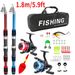 Ultra-short Couple Parent-child Children's Double Wheel 1.8m And 2.1m Rod Fishing Gear Full Set_desvips.com