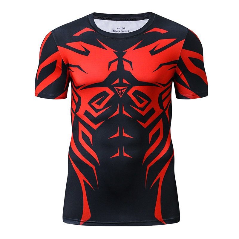 Cross-border Mixed Martial Arts Men's Sports Tight-fitting Short-sleeve Muscle-enhancing Boxing Quick-dry High-elastic_desvips.com
