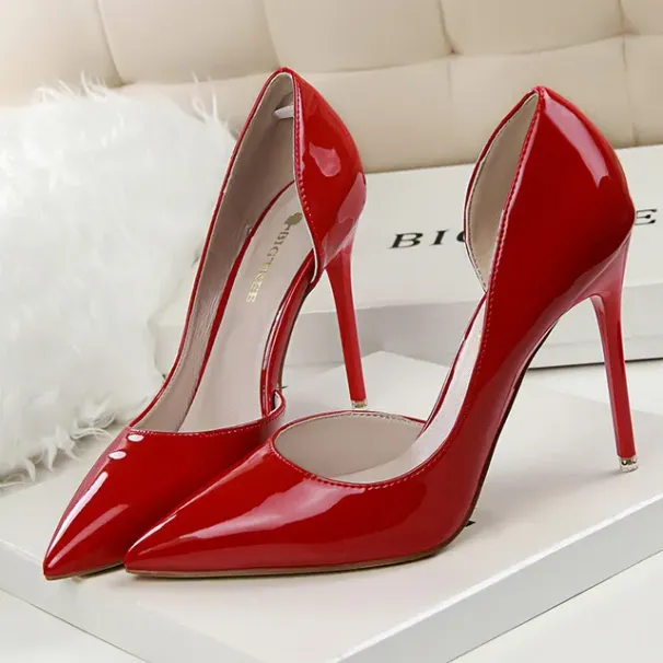 BIGTREE 2024 Pumps Patent Leather High Stiletto Sexy Party OL Career Women Heels Office Shoes 12 Colors 4 7d62f_desvips.com