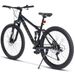 24 Zoll Fully Mountainbike Für Jugendliche, 21-Gang Shimano Schaltung, Doppel-Scheibenbremsen, Doppelwandige Felgen, Für 130-150 Cm (85% Vormontiert)_desvips.com