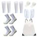 Complete Soccer Gear Set (7-Piece) - Football Socks, Leg Sleeves, Shin Guards, Bandages & Backpack - Breathable & Durable Polyester For Youth_desvips.com