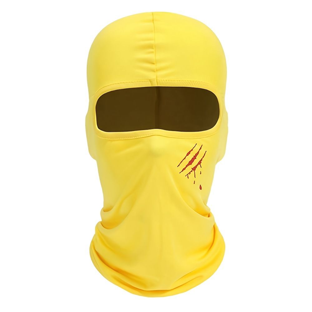 Breathable Balaclava Face Mask For Outdoor Activities - Lightweight Polyester, UV Protection, Unisex Fit - Black/White/Yellow/Rose/Blue_desvips.com