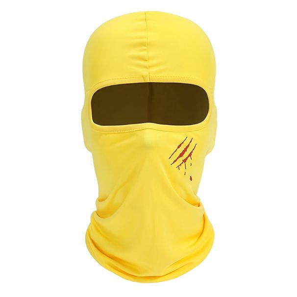 Breathable Balaclava Face Mask For Outdoor Activities - Lightweight Polyester, UV Protection, Unisex Fit - Black/White/Yellow/Rose/Blue_desvips.com