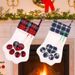 001 Qiaoding Cross-Border Decoration Supplies Dog Socks Hanging Bones Cat Paw Christmas Gift Bags Wholesale_desvips.com
