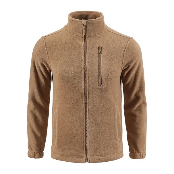 Outdoor Camouflage Double-Sided Shake Fleece Cardigan Tactical Jacket Warm Mountaineering Suit_desvips.com