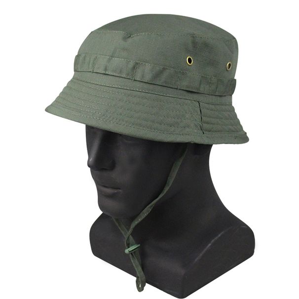 Men's Camouflage Short-brimmed Panama Tactical Military-style Round-brimmed Outdoor Hiking And Fishing Sun Hat, Comfortable And Breathable_desvips.com