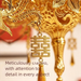 Metallic Bridal Bouquet In Chinese Style, Collectible Gift For A Bride Or Best Friend, Exquisite And Luxurious_desvips.com